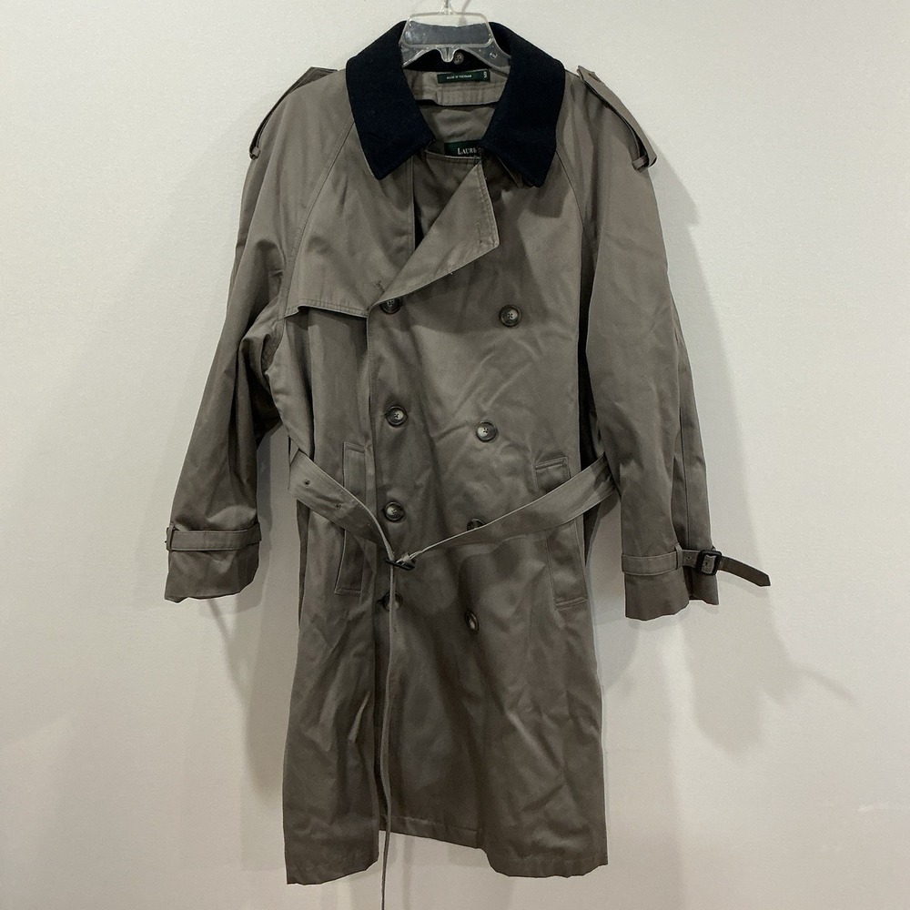 Lauren Ralph Lauren Men's Brown Size 42S Trench Overcoat W/Removable Liner